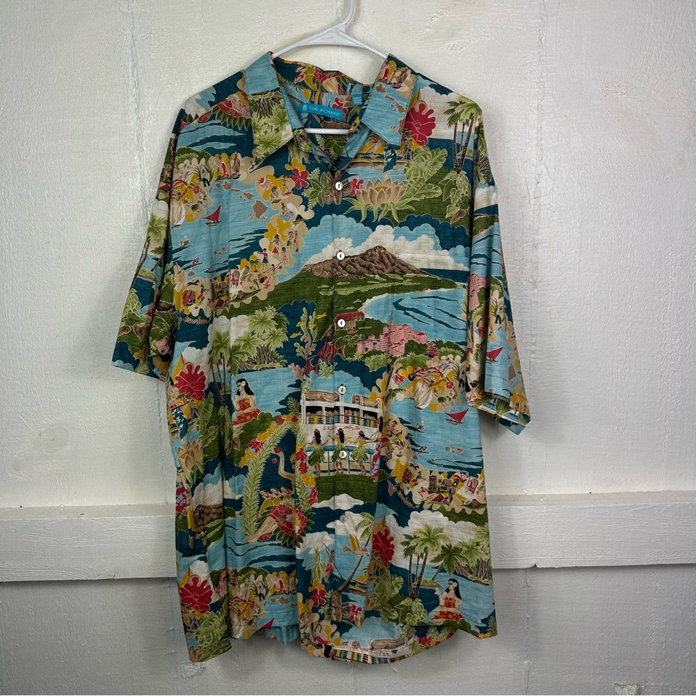 Tori Richard Hawaiian Print Men's Shirt